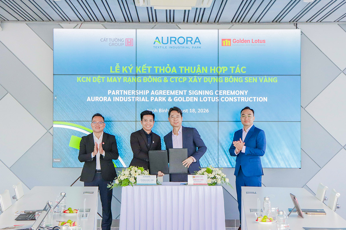 Aurora IP và Golden Lotus Construction ký kết